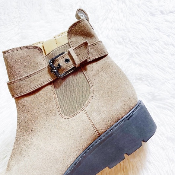 Franco Sarto Meridian Suede Brown Platform Boots SZ9 - Picture 3 of 11